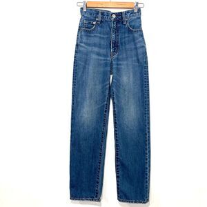 Moussy High Rise Straight Leg Jean - Blue 24